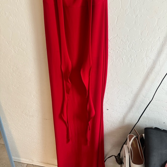 Red long dress for homecoming - Picture 2 of 2